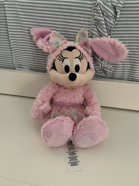 Official Disney Store Easter Minnie Mouse Pink Plush Bunny Costume Soft Toy